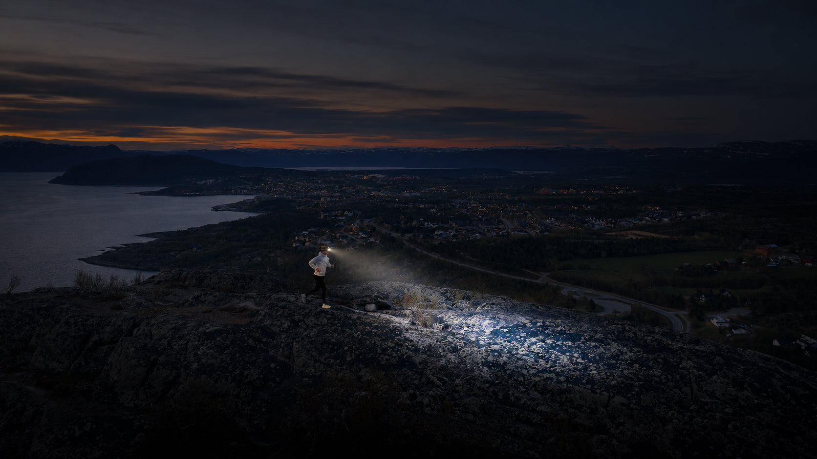 SPORT 1200 in trail terrain at night
